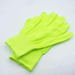 尼龙手套荧光绿薄款弹力舒适男女款骑行开车酒吧迪厅跳舞手套园艺