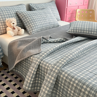 一面全棉一面加绒床盖单件冬季加厚双面可用牛奶绒纯棉榻榻米床单