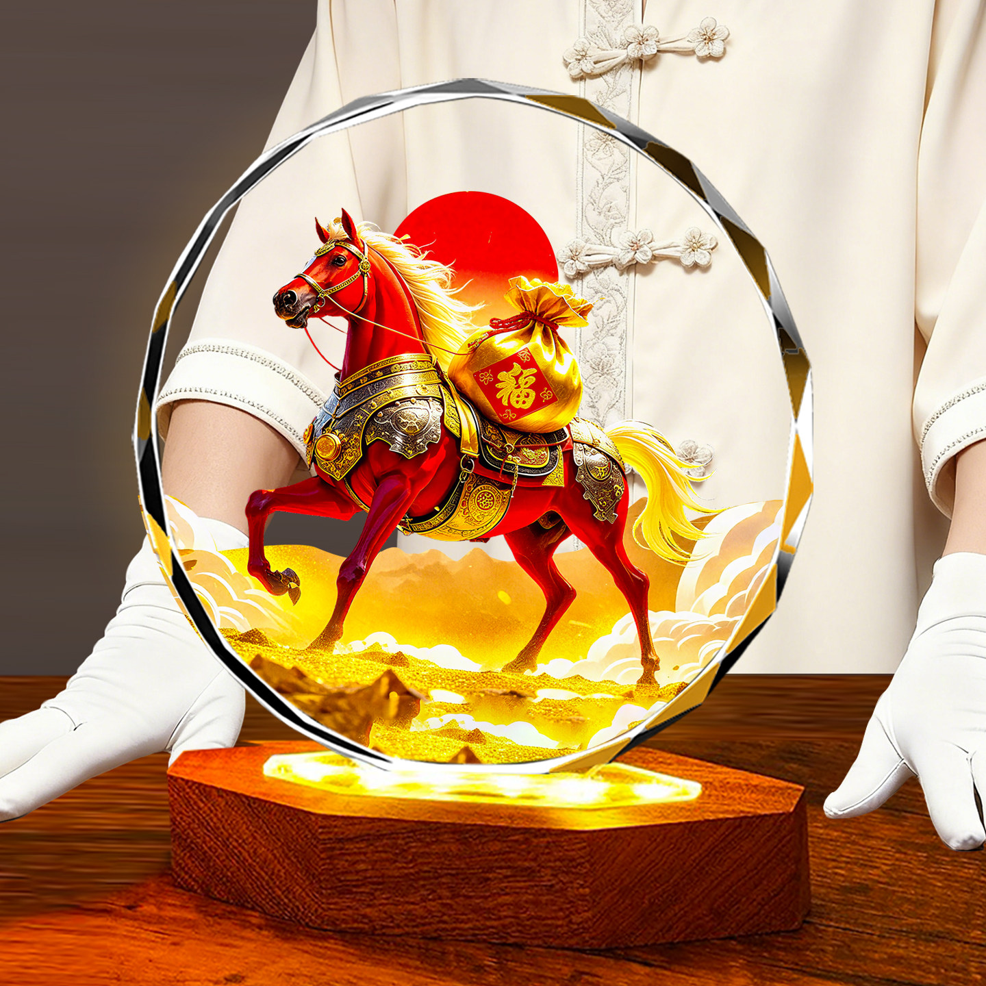马到成功生肖马水晶摆件轻奢高档中式生肖桌面家居装饰乔迁送礼物,家居饰品,桌面摆件,淘宝优惠券,粉丝福利购,淘宝优惠卷