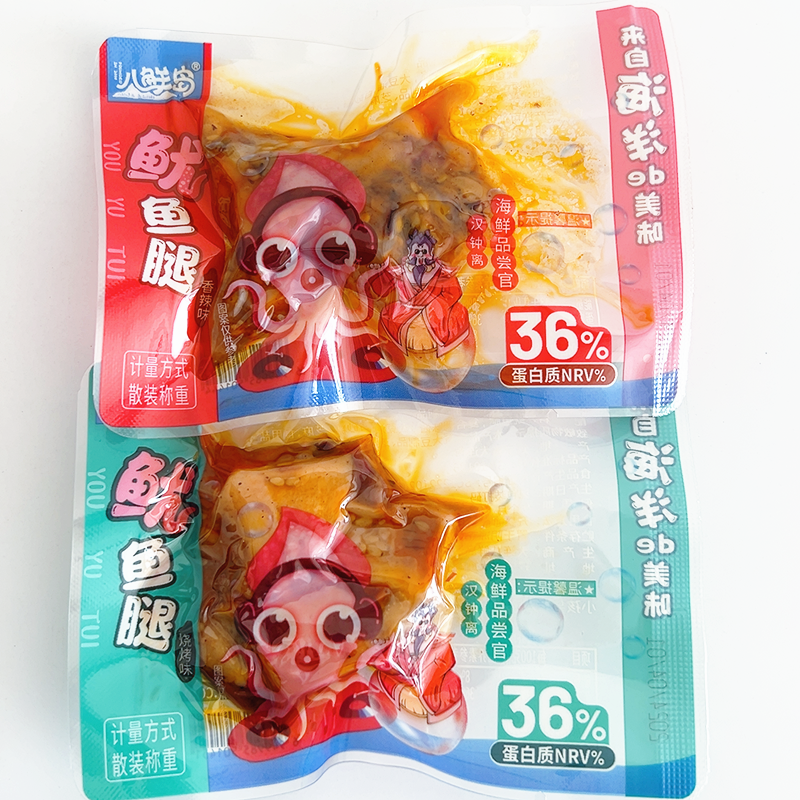 大连特产八鲜岛鱿鱼腿足海鲜零食即食小包装鱿鱼头烧烤香辣小吃