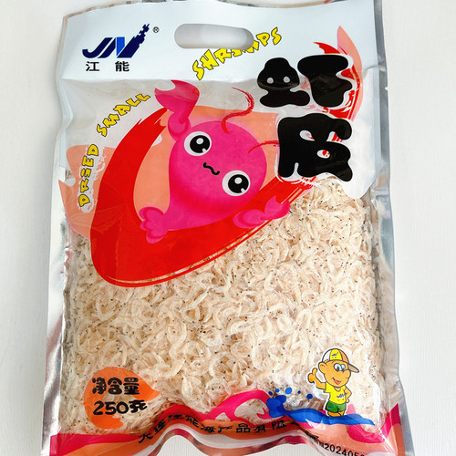大连特产江能250g虾皮海鲜干货新鲜淡干虾米海米即食水产品袋装 - 封面