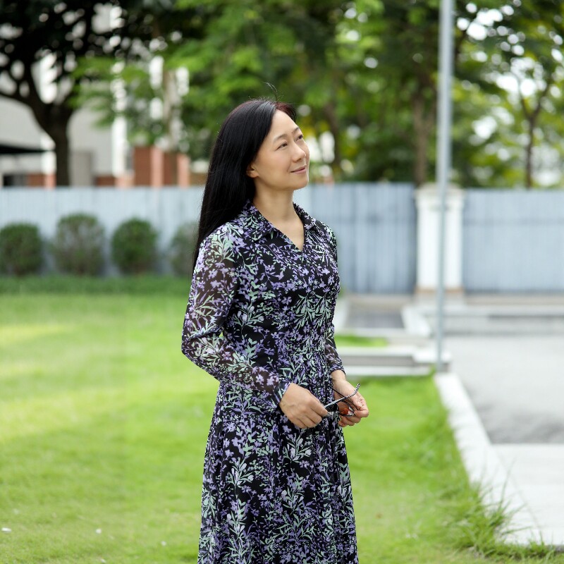 丹同款琳丹乐2025新品优雅修身碎花网纱连衣裙59506