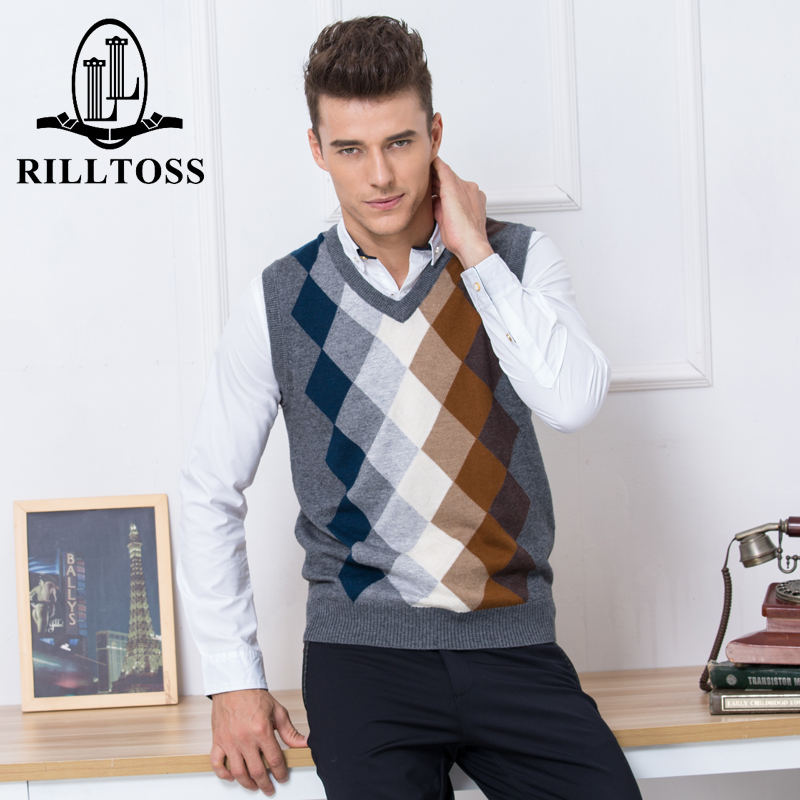 Débardeur homme Woolen gilet RILLTOSS Polyester 37% lyocell (lyocell) 35% laine 28% pour automne - Ref 1583056 Image 2