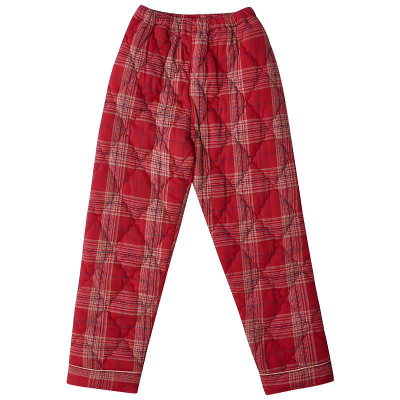 单条睡裤冬季女纯棉夹棉家居裤