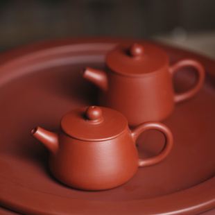 朱泥宜兴石瓢壶入门级功夫茶壶大开口好下茶倒茶宽口壶敞口原矿