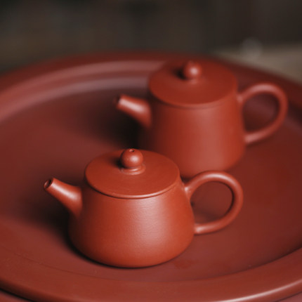 朱泥宜兴石瓢壶入门级功夫茶壶大开口好下茶倒茶宽口壶敞口原矿