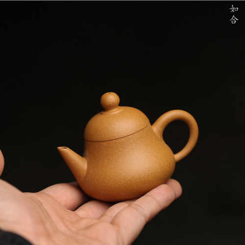 紫砂段泥小功夫茶壶剑流冲茶