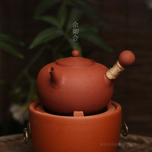 红泥大宫灯砂铫煮水壶明火电陶炉