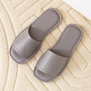 日式轻奢真皮高级感家居家凉拖鞋男女夏季室内防滑静音牛皮地板拖