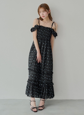 日代 Chico Ruffle design dress 25SS 优雅荷叶边设计褶裥连衣裙