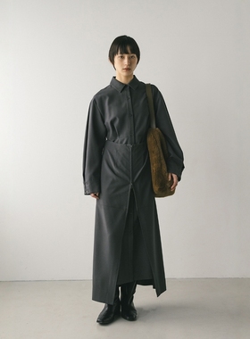 日代 STYLEMIXER Layered shirt dress 25AW 优雅叠层衬衫连衣裙