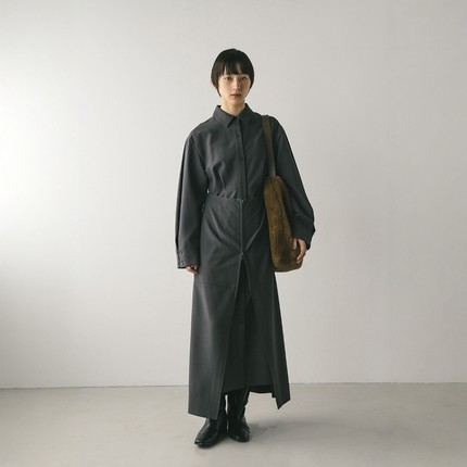 日代 STYLEMIXER Layered shirt dress 25AW 优雅叠层衬衫连衣裙