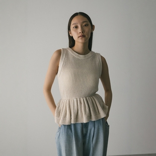 Peplum 2WAY Knit Tank 荷叶边针织背心 日代 25SS STYLEMIXER