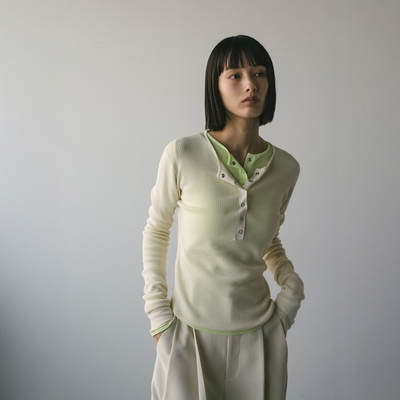 STYLEMIXER亨利领罗纹针织衫