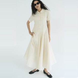 日代 CLANE SHEER SHIRT ONEPIECE 25SS 蓬松透明高腰衬衫连衣裙