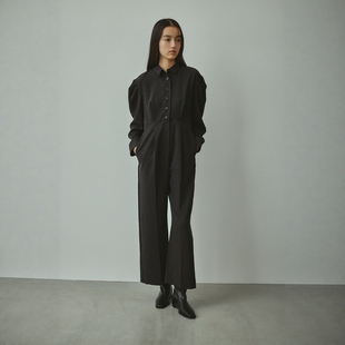 tuck romper 25AW 日代 褶皱连身裤 Melange 泡泡袖 STYLEMIXER