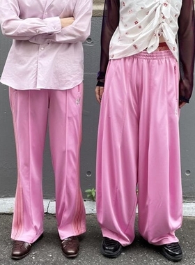 日代 NEEDLES×BEAMS JAPAN Track pants 25SS 樱花粉胖胖休闲裤