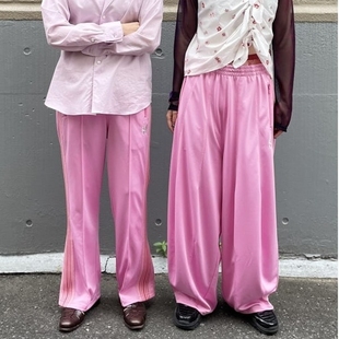 日代 NEEDLES×BEAMS JAPAN Track pants 25SS 樱花粉胖胖休闲裤
