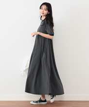 日代 BEAMS BOY Cut twill maxi dress 24SS 休闲宽松口袋连衣裙