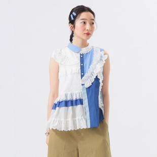 日代 BEAMS JAPAN×TORI-TO ruffle sleeveless 26SS 荷叶边衬衫