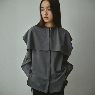 collar big shirt 25AW 日代 百搭休闲大领披肩衬衫 STYLEMIXER