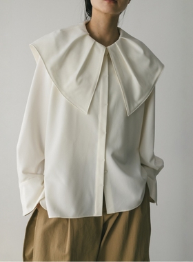 日代 STYLEMIXER Circle Collar Shirt 25AW 优雅超大领褶裥衬衫