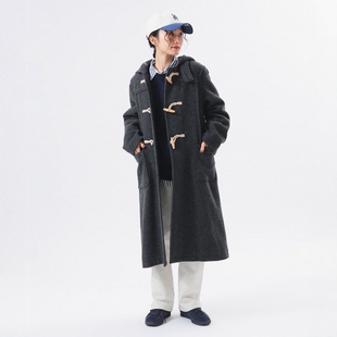 日代 BEAMS BOY Mosser Long Duffle Coat 25AW 牛角扣连帽大衣