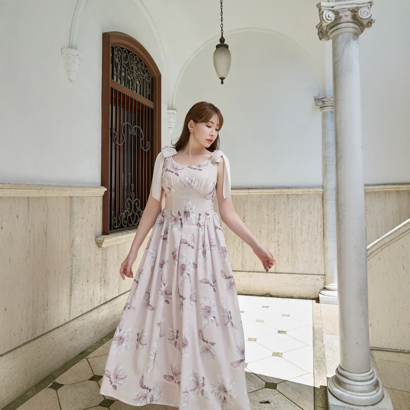 日代 Herlipto Sunflower-Printed Dress 25SS 向日葵印花连衣裙