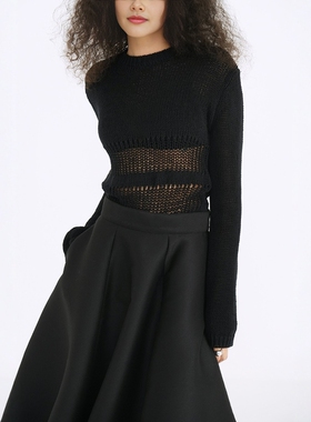 日代 CLANE HOLE SWITCHING KNIT TOPS 25SS 镂空针织衫上衣