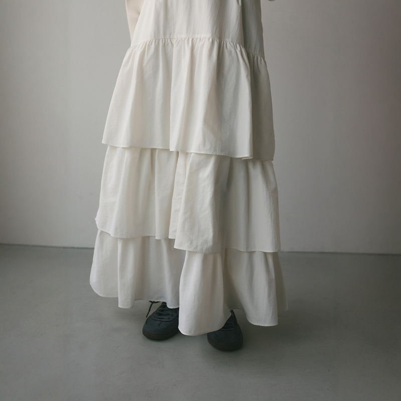 STYLEMIXER休闲层叠喇叭半身裙