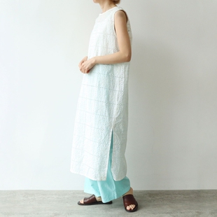 embroidered eyelet dress 25SS 连衣裙 日代 休闲刺绣无袖 yuni