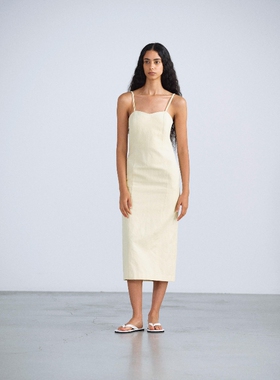 日代AURALEE WOOL COTTON LINEN CAMISOLE DRESS 26SS 吊带连衣裙