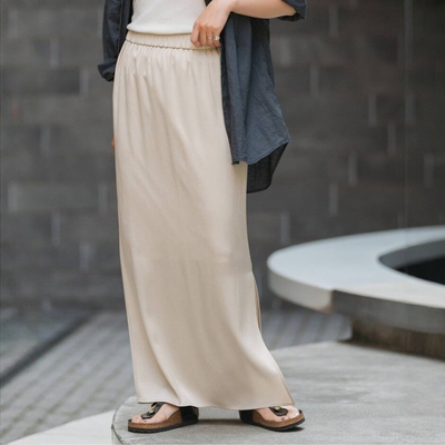 SpickandSpan简约缎面半身裙