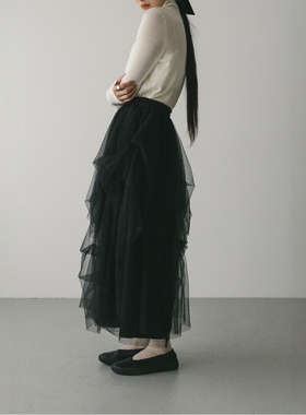 日代 STYLEMIXER tiered tulle skirt 25AW 优雅层叠薄纱半身裙
