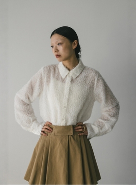 日代 STYLEMIXER Fringe feather shirt 25AW 优雅流苏羽毛衬衫