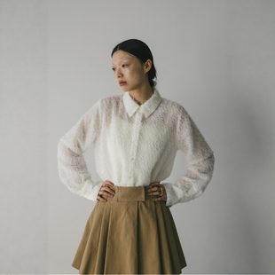 feather Fringe shirt 25AW 日代 优雅流苏羽毛衬衫 STYLEMIXER