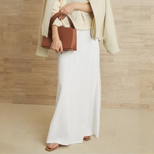 日代 Plage Node bias skirt 26SS 真丝尼龙混纺优雅轻盈半身裙