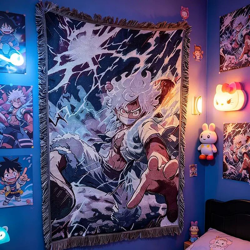 海贼王路飞乔巴挂毯动漫周边海报