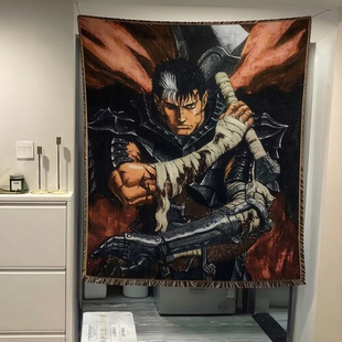周刊少年三浦健太郎Berserk guts格斯剑风传奇毛毯挂毯电竞房装饰