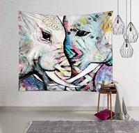 Đông Nam Á Thái Lan Voi Ấn Độ Yoga Yoga Thiền Vải Tường Trang trí Canvas Tapestry Sofa Khăn Khăn trải bàn - Tapestry thảm treo đầu giường