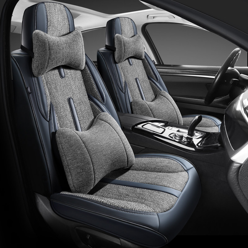 福特蒙迪欧致胜福克斯翼虎翼博全包座套亚麻皮革汽车坐垫四季通用