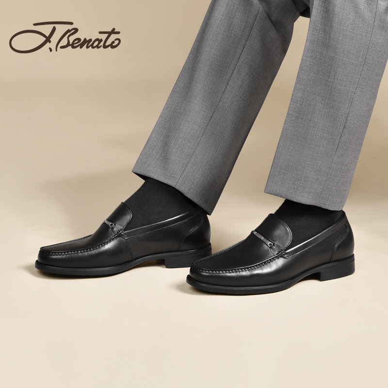 商务正装皮鞋男真皮软底