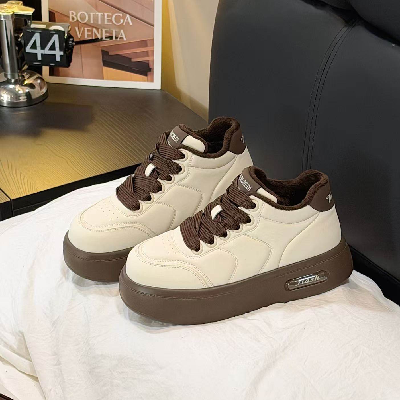 加棉厚底增高休闲鞋舒适百搭板鞋