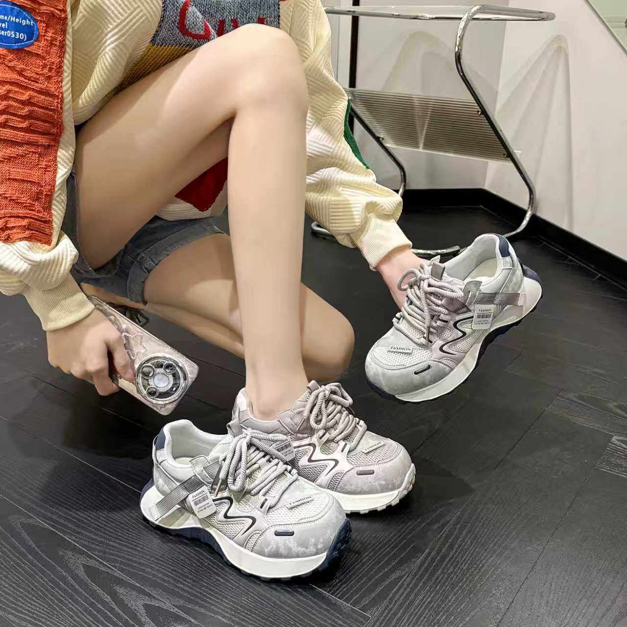 老爹鞋网面透气休闲运动鞋2026春季新款女鞋时尚百搭韩版鞋子 939,女鞋,老爹鞋,淘宝优惠券,粉丝福利购,淘宝优惠卷