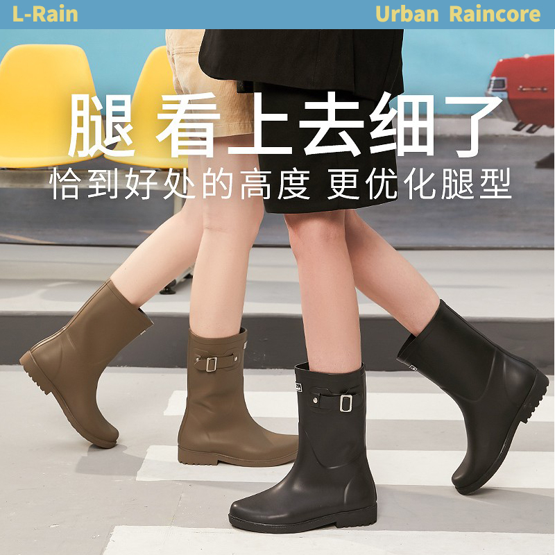 雨鞋中筒时尚款外穿防滑轻便水靴