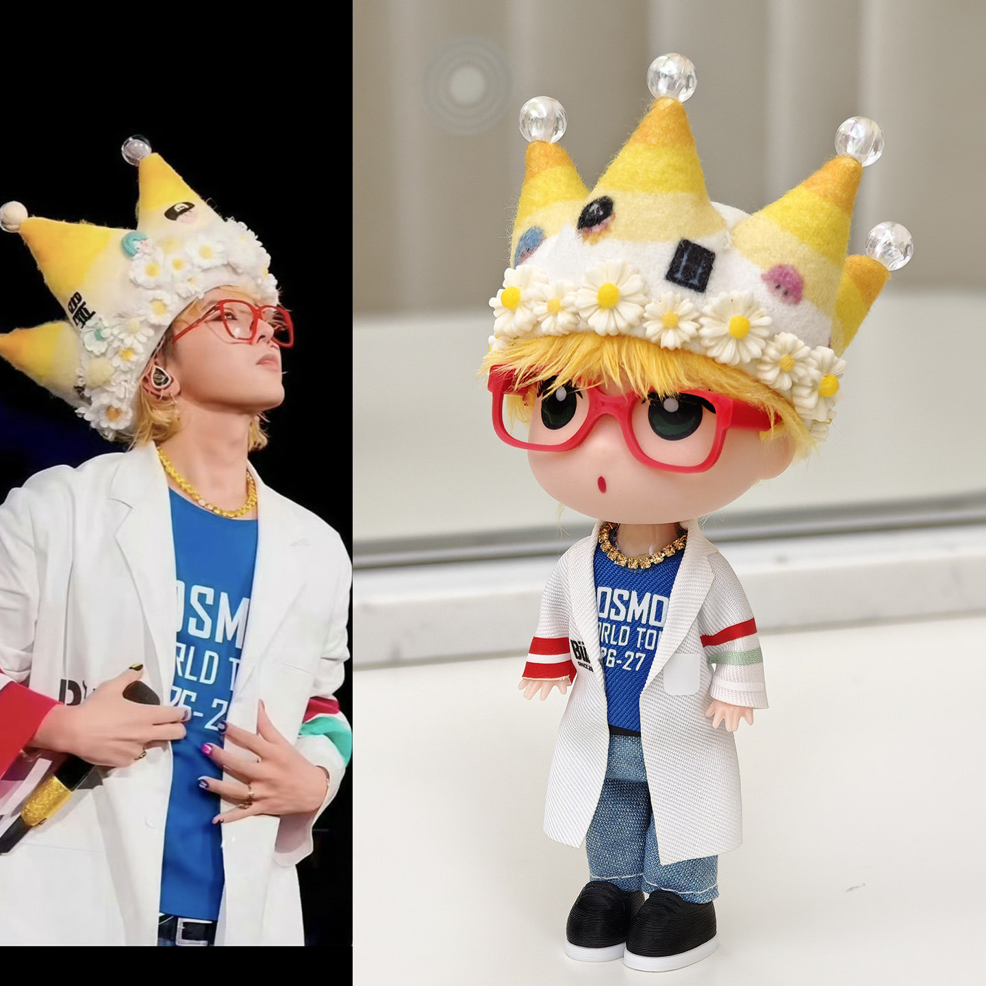 皇冠gd娃娃Bigbang演唱会权志龙同款周边公仔生日礼物应援摆件