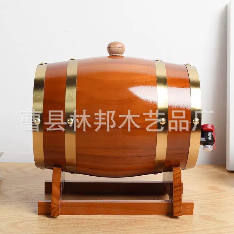 家装实用橡木桶餐厅酒吧啤酒红酒桶仿古木酒桶厂家货源（茶色）