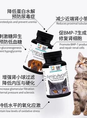 美国AminAvast胺肾衰停猫狗急慢性肾衰结石降肌酐活肾安平胶囊