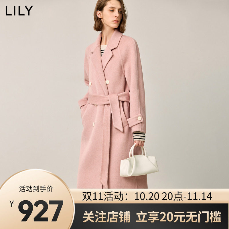 LILY2024冬新款女装经典毛呢外套