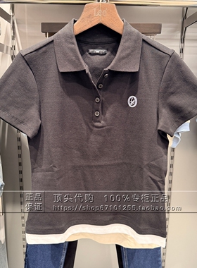 Lee女士2026新品黑色女士短袖POLO衫时尚LWT012128207647-K11000